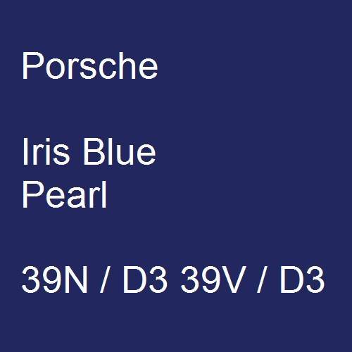 Porsche, Iris Blue Pearl, 39N / D3 39V / D3.